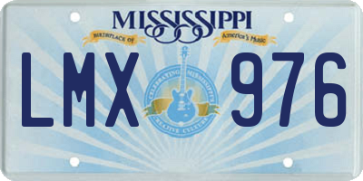 MS license plate LMX976