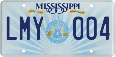 MS license plate LMY004
