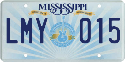 MS license plate LMY015