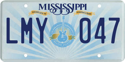 MS license plate LMY047