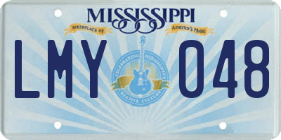 MS license plate LMY048