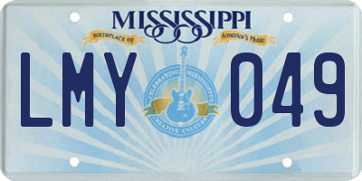 MS license plate LMY049