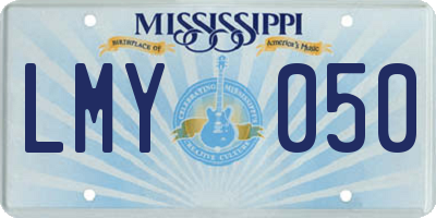 MS license plate LMY050