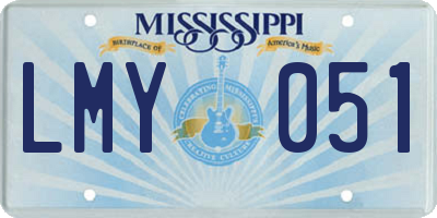 MS license plate LMY051