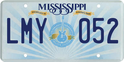 MS license plate LMY052