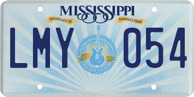 MS license plate LMY054