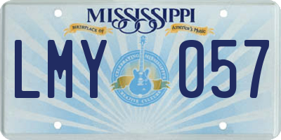 MS license plate LMY057