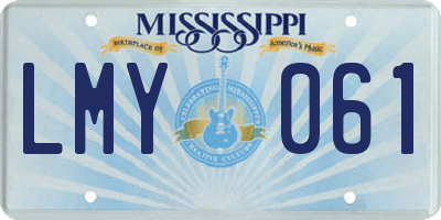 MS license plate LMY061