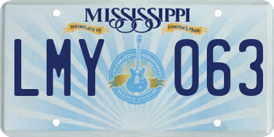 MS license plate LMY063