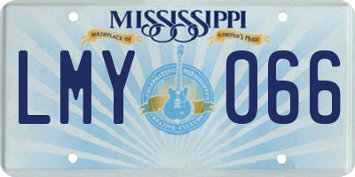 MS license plate LMY066