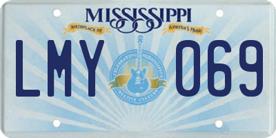 MS license plate LMY069