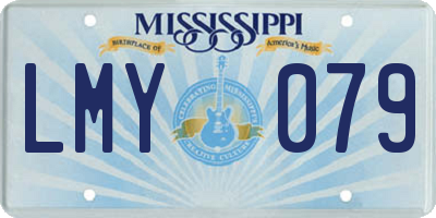 MS license plate LMY079