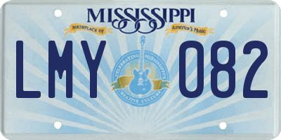 MS license plate LMY082