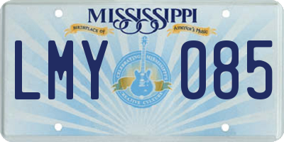 MS license plate LMY085