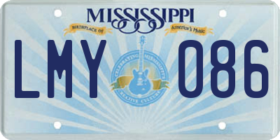 MS license plate LMY086