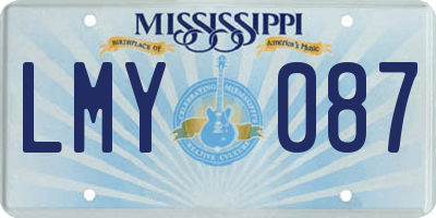 MS license plate LMY087