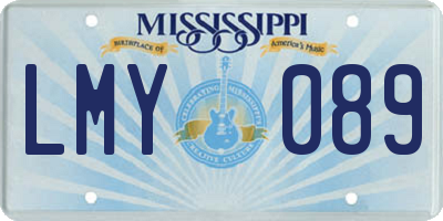 MS license plate LMY089