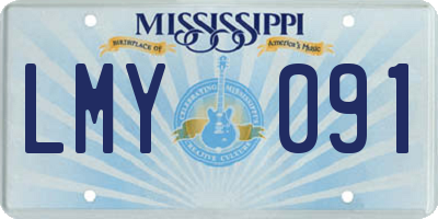MS license plate LMY091