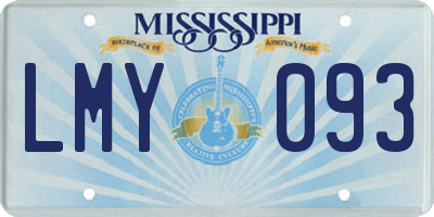 MS license plate LMY093