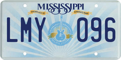 MS license plate LMY096