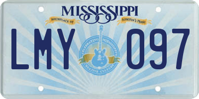 MS license plate LMY097