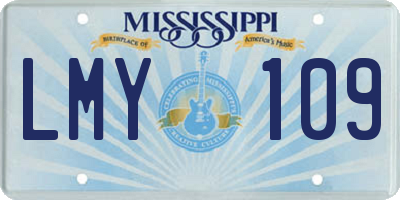 MS license plate LMY109