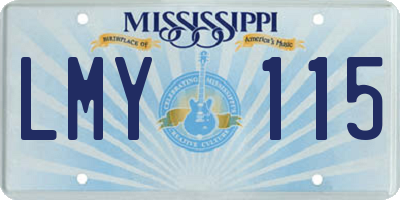 MS license plate LMY115