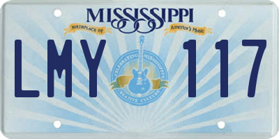 MS license plate LMY117