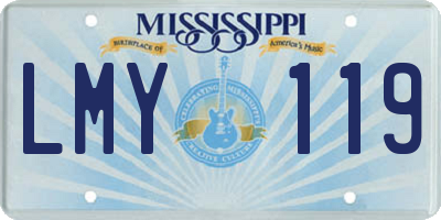 MS license plate LMY119