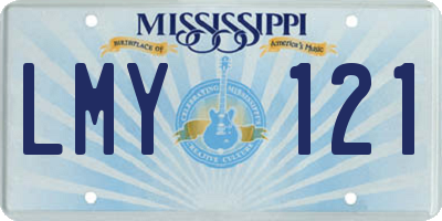 MS license plate LMY121