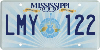 MS license plate LMY122