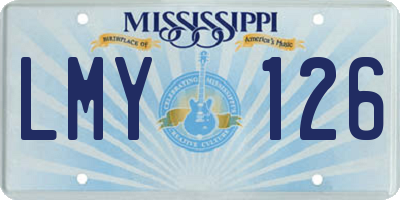 MS license plate LMY126