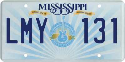 MS license plate LMY131