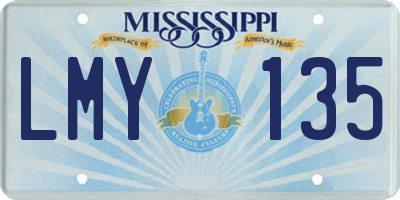 MS license plate LMY135