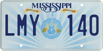 MS license plate LMY140
