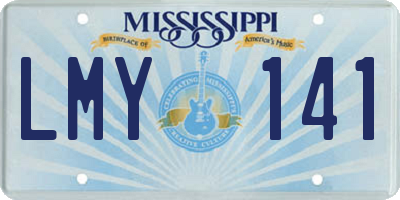 MS license plate LMY141