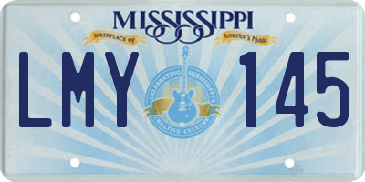 MS license plate LMY145