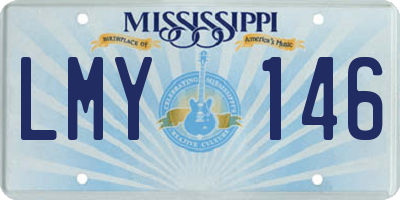 MS license plate LMY146