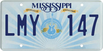 MS license plate LMY147