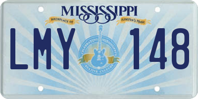 MS license plate LMY148