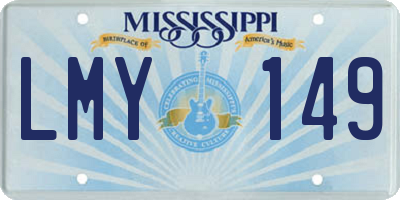 MS license plate LMY149