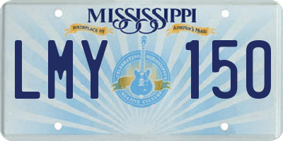 MS license plate LMY150