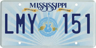 MS license plate LMY151