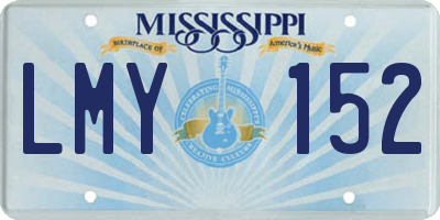 MS license plate LMY152