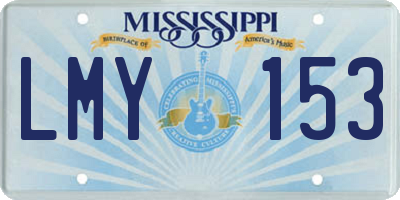 MS license plate LMY153