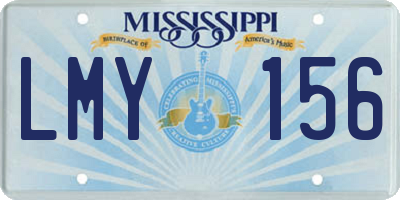MS license plate LMY156