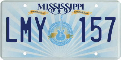 MS license plate LMY157