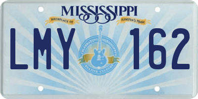 MS license plate LMY162