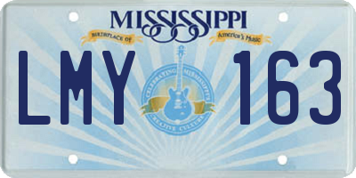 MS license plate LMY163