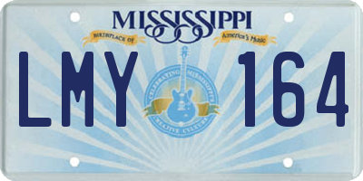 MS license plate LMY164